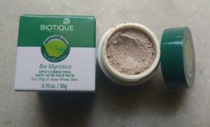 IMG 20170430 113255354 300x182 Biotique Bio Myristica Spot Correcting Face Pack
