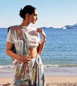 download 2 2 268x300 Sonam Kapoor Prismatic Saree At Cannes 2017