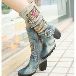 images 39 Denim High Heels To Amp Your Style