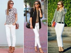 white jeans with animalprint 300x225 White Jeans Styling Tips In Easy Steps