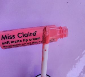 IMG 20180304 134347A 1 300x271 Miss Claire Soft Matte Lip Cream Shade 33 Review