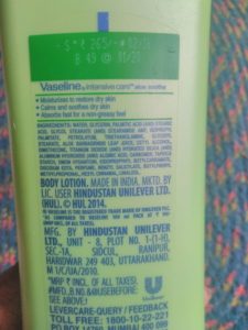 IMG 20180515 115420 225x300 Vaseline Intensive Care Aloe Soothe Body Lotion Review